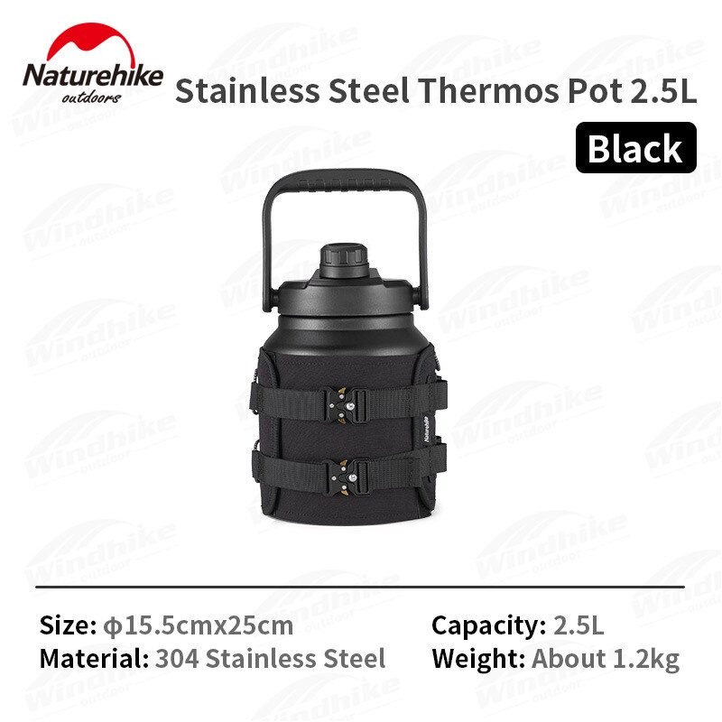 TOKO.PEJALAN THERMOS POT STAINLESS STEEL 2,5 LITER NATUREHIKE NH22SJ001