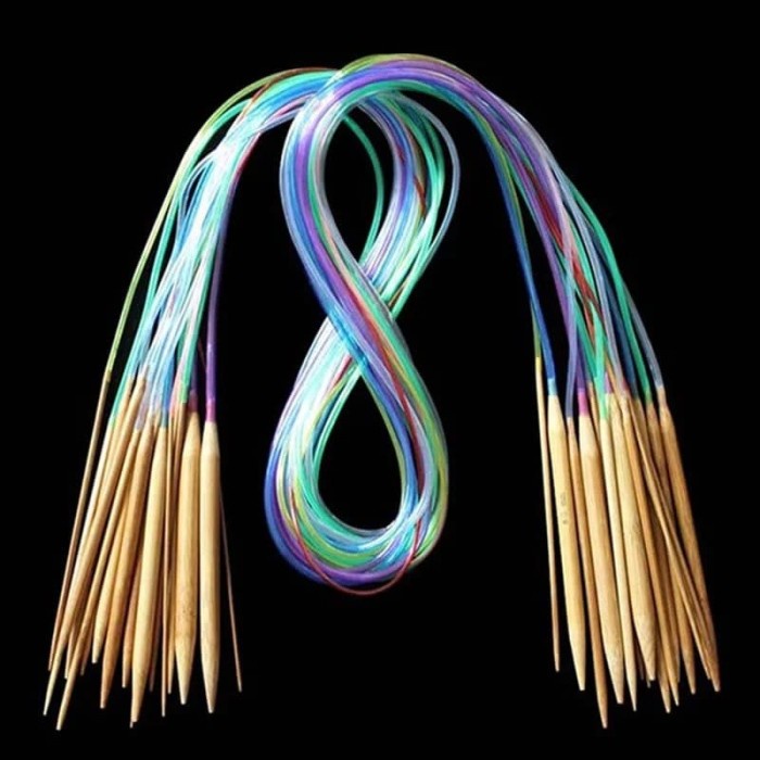 

circular knitting needle bambu/ jarum knit bambu multicolor tube 120cm