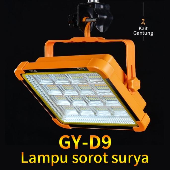 Lampu Emergency Led Multifungsi power bank solar cell IP66 Lampu Sorot
