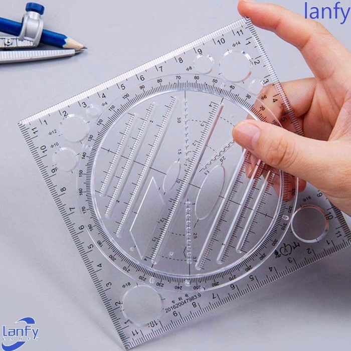 

Lanfy Children Multifunctional Drawing Ruler Gifts Geometric Drawing Terbaru