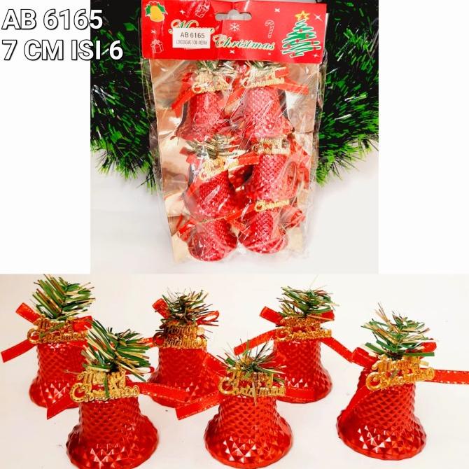 

Ready Lonceng Natal Set Isi 6 Merah Gold Hiasan Parcel Kado Christmas Bell Terbaik