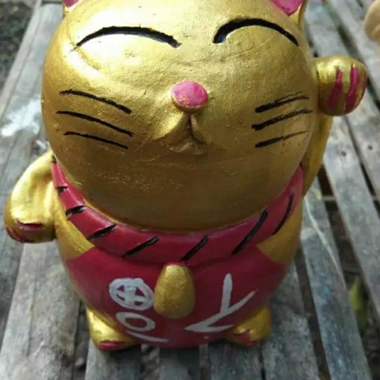 Laris celengan kucing tanah liat murah bgt