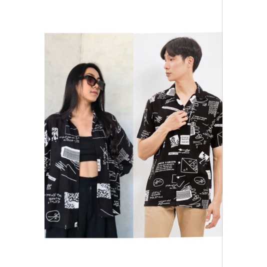 Kemeja Couple Pasangan Vintage Rayon Viscose Premium