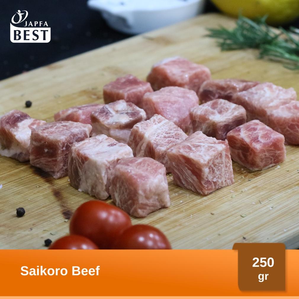 

| saikoro beef cube steak 250 gr