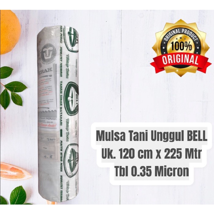 Plastik Mulsa Hitam Perak Cap Bell