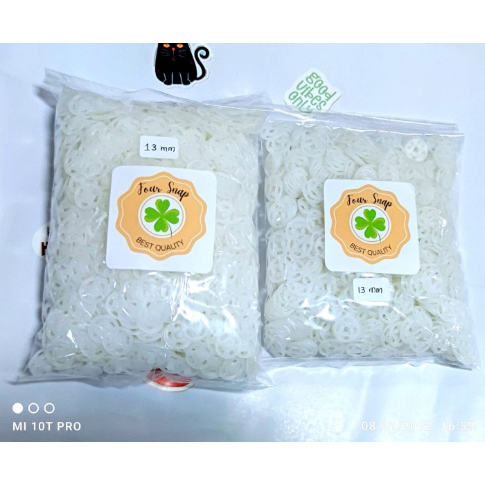 Kancing Cetet Plastik 13 Mm Bulat Putih By Kam Terbaru