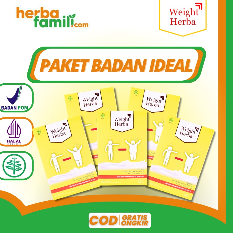 

5 BOX WEIGHT HERBA ORIGINAL 100% ORI | Susu Penggemuk Badan Herbal Alami Berat Badan Naik Alami Ampuh Menambah Berat Badan WEIGHTHERBA