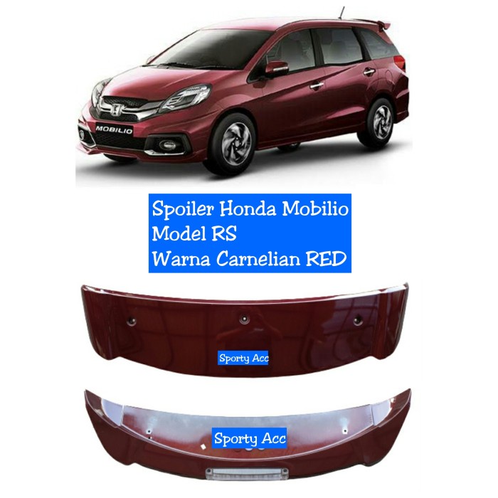 ✅Original Spoiler Honda Mobilio Warna Merah Carnelian Model Rs With Lampu Rem Bisa Gojek