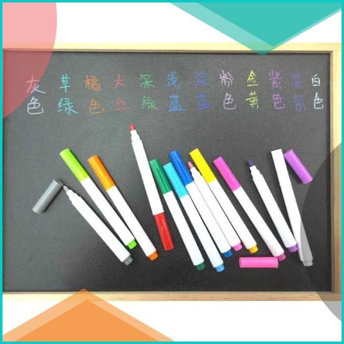 

Kapur Warna Liquid Chalk Erasable Pen Papan Tulis 12PCS - GP-96 20JVLZ3 perkakas