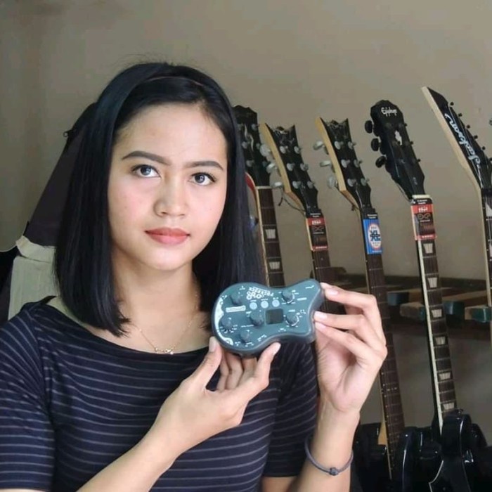 EFEK GITAR PORTABLE AMMOON POCKROCK MULTI EFEK PROSESOR EFEK PEDAL 15