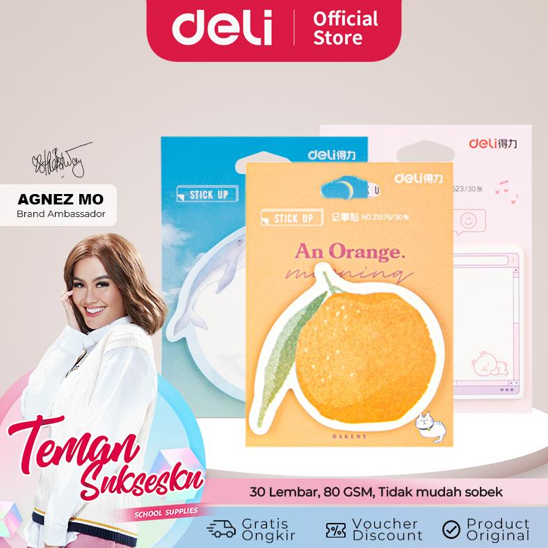 

Deli Sticky Notes / Memo Tempel / Kertas Penanda Lucu 80 GSM 30 Lembar Tidak Mudah Sobek 215XX