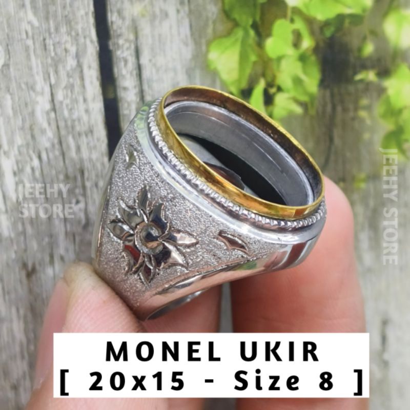RING CINCIN MONEL SUPER GRAFIR UKIR 20x15