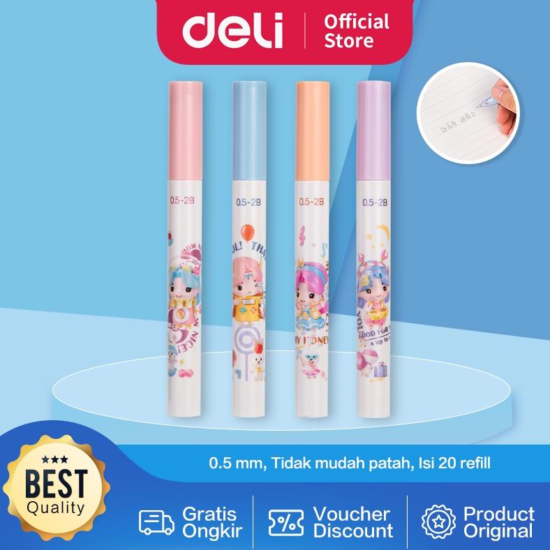 

Deli Mechanical Pencil Lead / Isi Pensil Mekanik Refill 2B 0.5mm Desain Kartun S1373