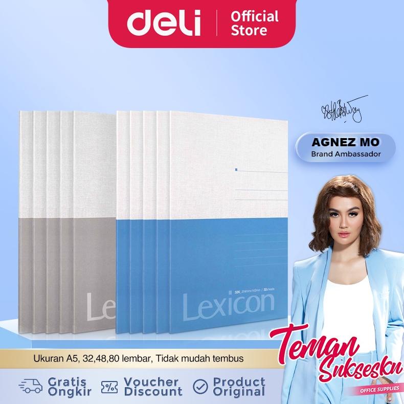 

Deli Buku Notebook Buku Tulis Tanpa Jilid Kawat A5/B6 24/32/48/64/80 Lembar Simple Mudah Dibawa 795X