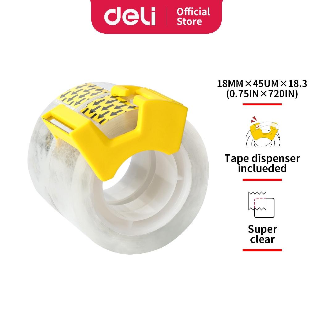 

Deli selotip transparan mudah diteruskan 18mm * 20y * 45um putih EA30701