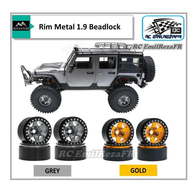 4pcs Velg Rim Beadlock Metal 1.9 SCX10 RGT RC Car