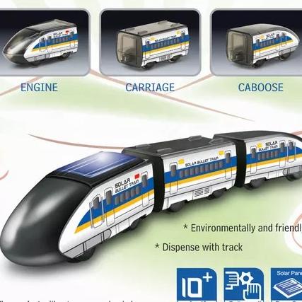 Solar Bullet Train Kit Solar Police Car Solar toy Mainan kereta api