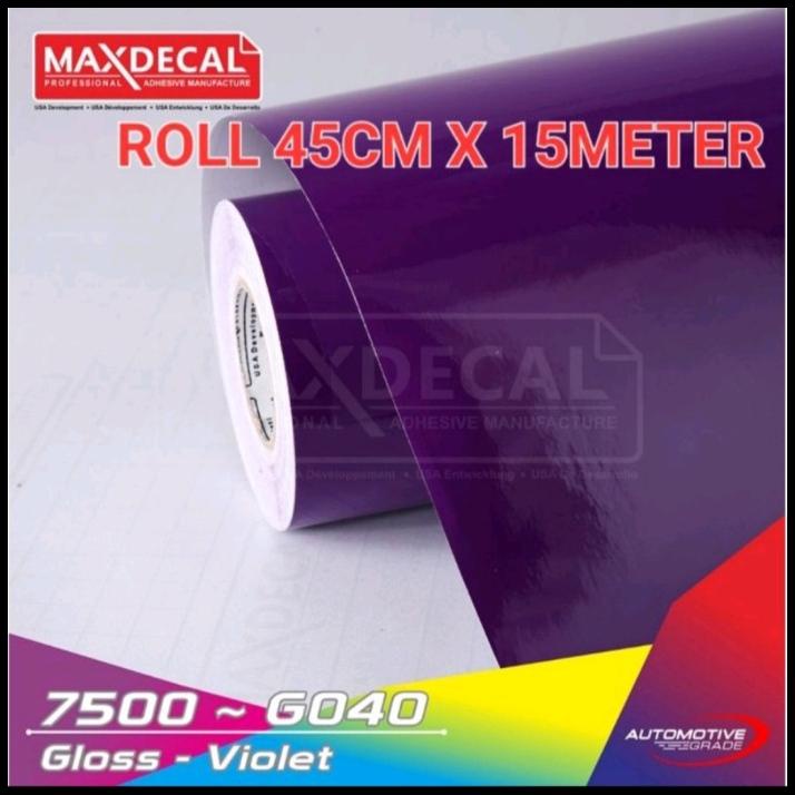 

GRATIS ONGKIR ROLL STICKER MAXDECAL 7500 G040 GLOSS VIOLET 45CM 15M ROLL