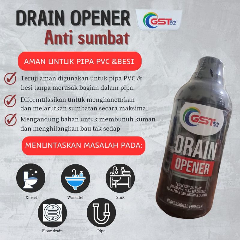 Anti Sumbat Saluran Drain Opener Cairan Memperlancar Saluran Tersumbat