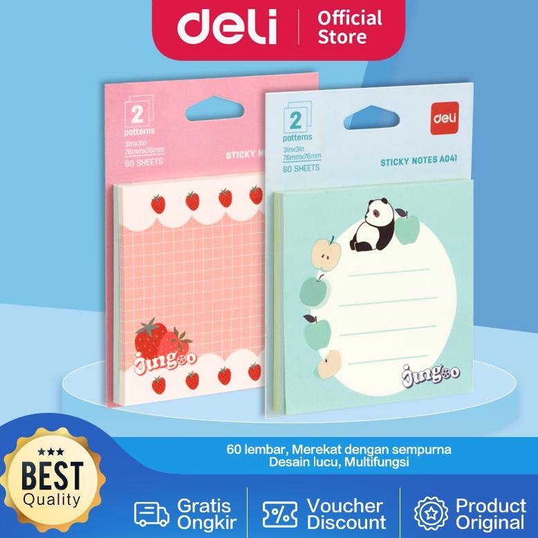 

Deli Sticky Notes / Memo Tempel Lucu 60 Lembar Merekat Kuat EA041