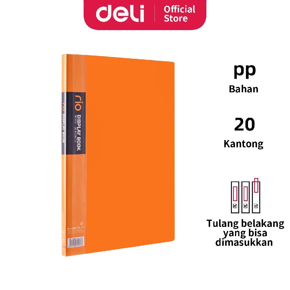 

Deli Display Book Clear Holder Seri Rio FC 20 halaman Cover Plastik PP yang kuat warna cerah EB01102