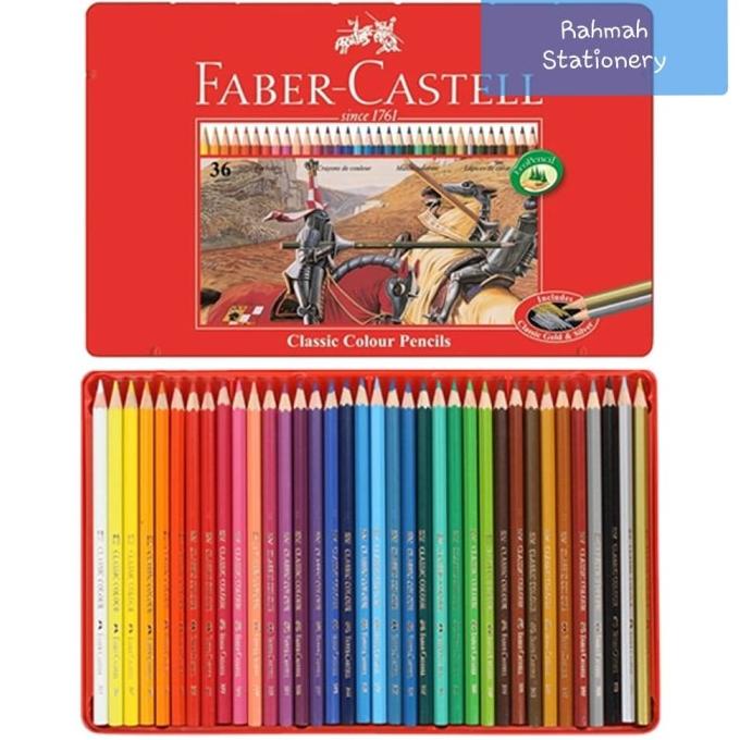 

Faber-Castell Classic Colour Pencil tin case 36 / pensil warna 36