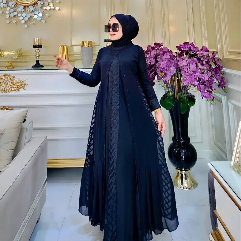 COD ABAYA Turki Model Terbaru Sari  india ArabGAMIS ABAYA TURKI HITAM TERBARU