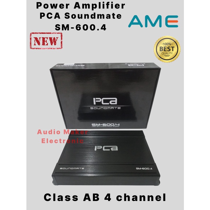 Terlaris Power Pca 4 Channel Sm600.4 Class Ab - Power Pca Soundmate Sm 600.4 4C