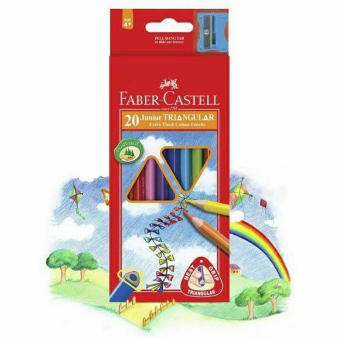 

Terlaris Faber Castell Junior Triangular Color Pencil Pensil Warna Segitiga