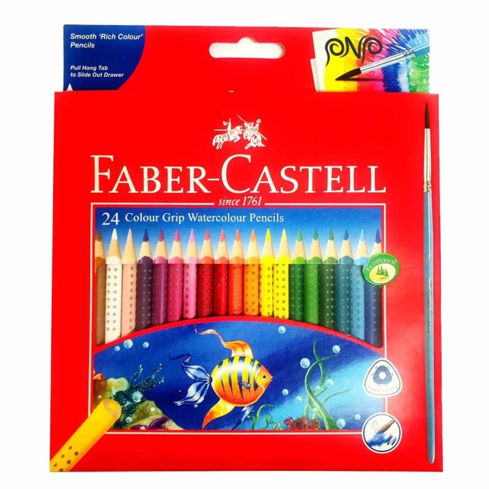 

Terlaris Faber Castell Watercolour Water Color Grip Pensil Warna Anak Tk Isi 24