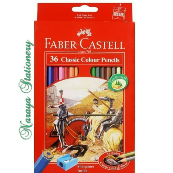 

Terlaris Faber-Castell Pencil Warna Classic Colour 36 Warna + Free Rautan