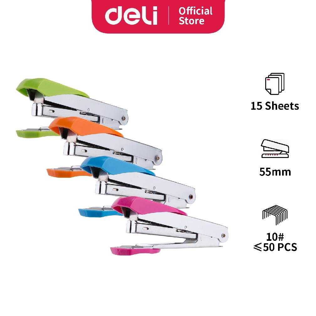 

Deli Stapler 15 Sheets desain pegangan ergonomis hingga 20,000 kali pemakaian E0260