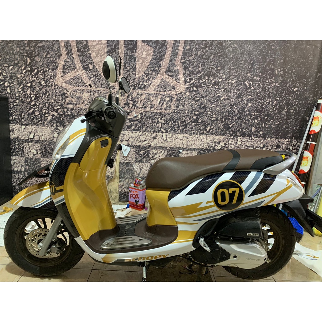 Striping Decal Stiker motor SCOOPY 2021 2020 2022 Full Body  Scoopy  SCOPY Garis-Garis Gold Bisa COD
