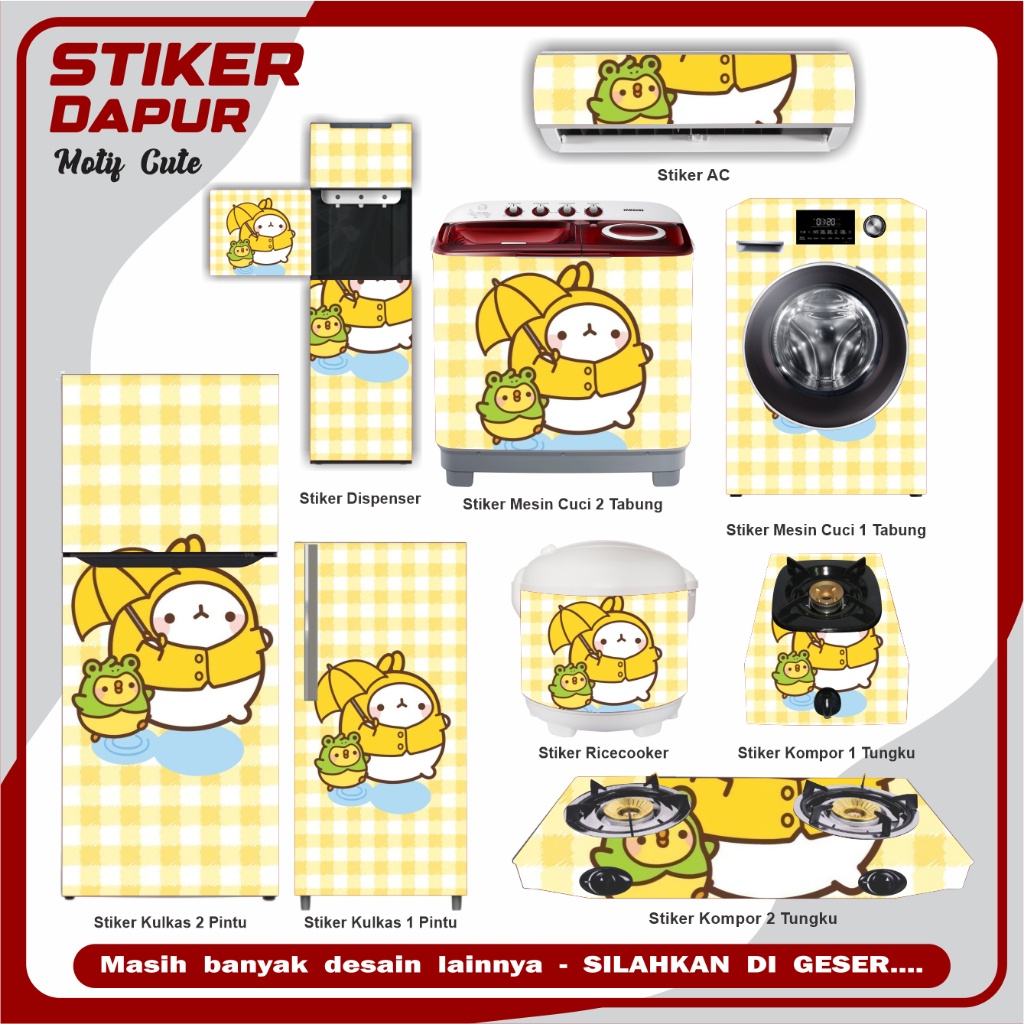 Sticker Rice cooker ukuran kecil besar Stiker Ac Stiker Kulkas Stiker Kompor mata Stiker Mesin cuci
