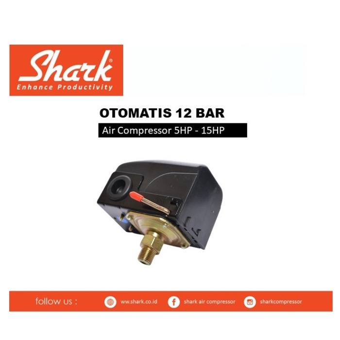 ✅Original Otomatis Kompresor Angin Shark / Fetch 5-15Hp - 12Bar Berkualitas