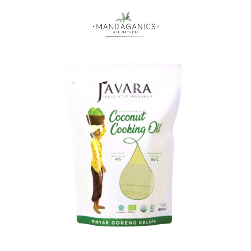

Javara Organic Coconut Cooking Oil Nyak Kelapa Untuk Memasak Kemasan Pouch 900Ml