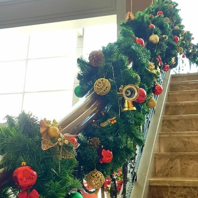 #####] Garland Hijau Natal Murah / Garland Natal 2,7 Meter Polos