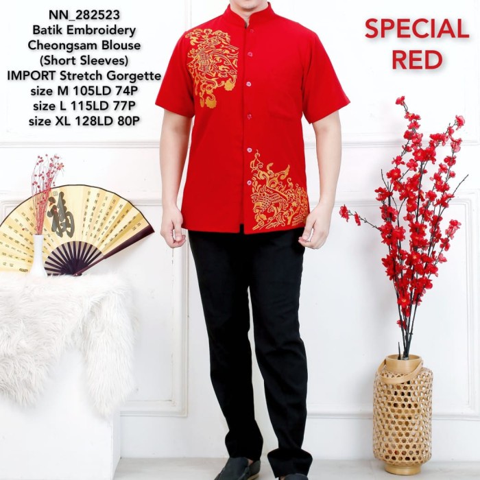 Early- Cheongsam Congsam Pria Shanghai Pria Baju Imlek