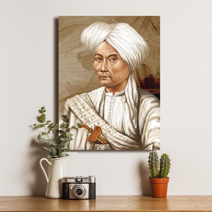 Produk Terbaik] Poster Pangeran Diponegoro Pahlawan -Dekorasi Hiasan Dinding Kayu