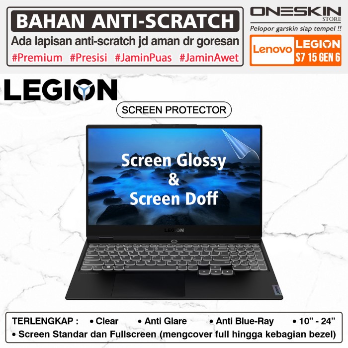 Pelindung Screen Protector Lenovo Legion Slim 7 7i-15 S7 S7i-15ACH6