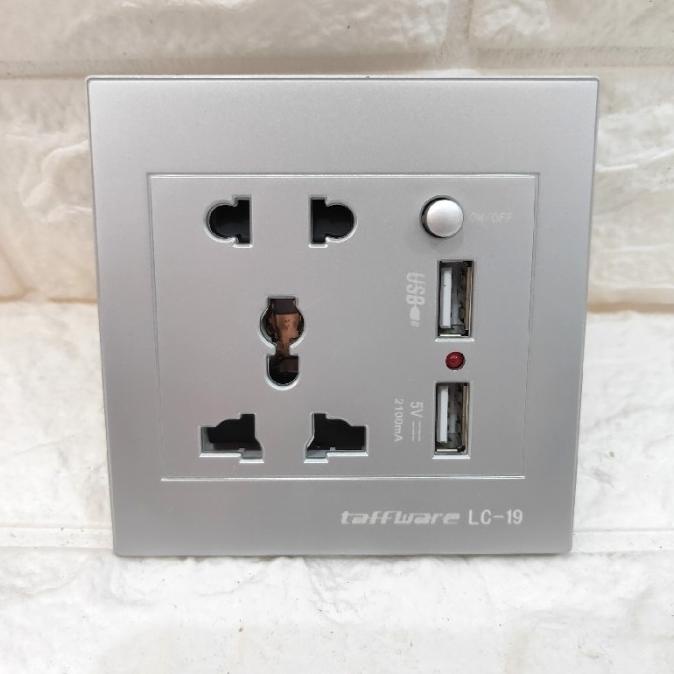 DELLAS steker inbow usb charger steker listrik rumah stop kontak universal