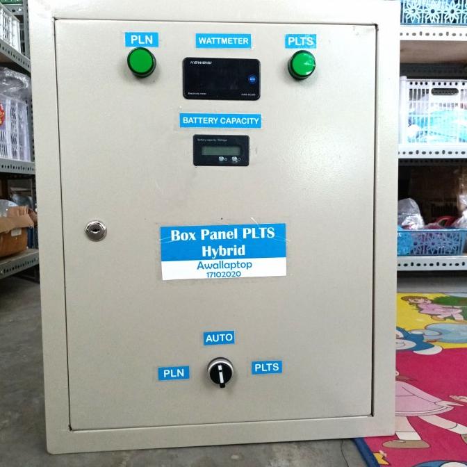 DELLAS box panel PLTS hybrid 1300w LF inverter 24v scc 100A otomatis