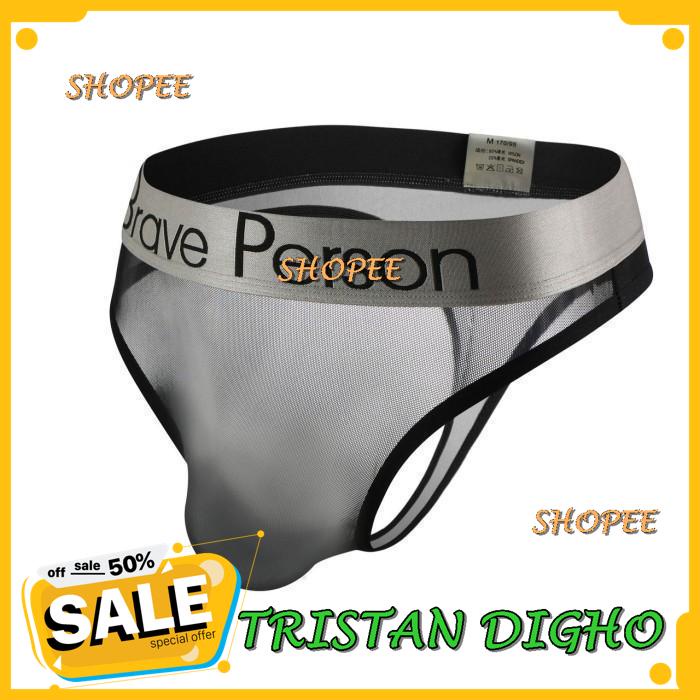 CELANA DALAM PRIA BIKINI THONG TRANSPARAN 6 WARNA BRAVE PERSON /CELANA DALAM PRIA BIKINI THONG TRANS