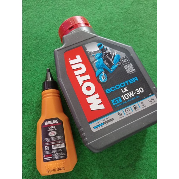 (PAKET OLI MESIN&OLI GARDAN)MOTUL SCOOTER/MATIC