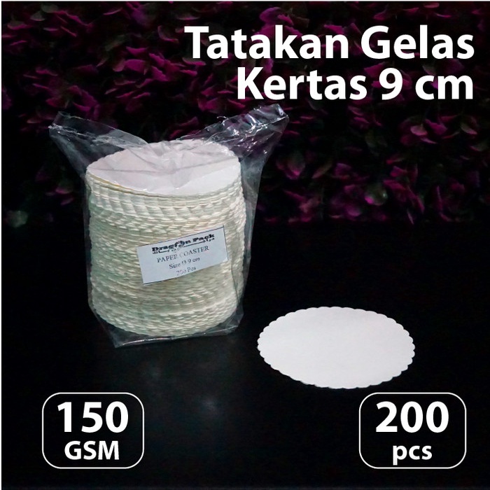 Tatakan Gelas Kertas 9 Cm - Coaster Paper - Untuk Hotel Restoran Rumah Berkualitas