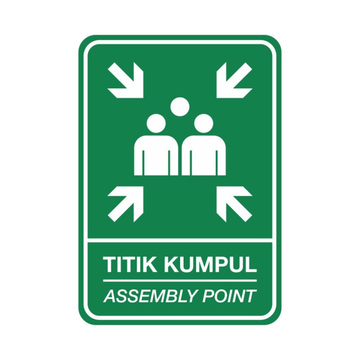 

Rambu Plang Titik Kumpul 35Cm X 50Cm Plat Alumunium Berkualitas