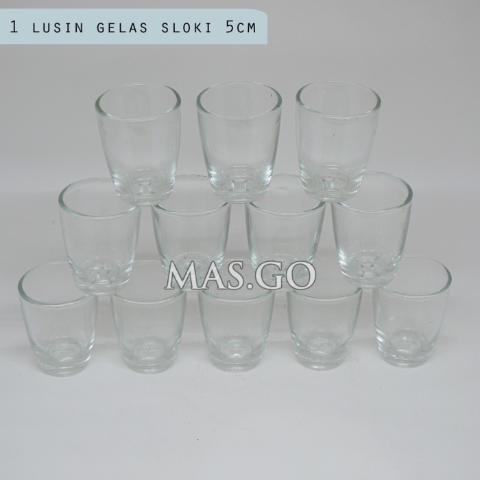 SATU LUSIN GELAS SLOKI GEMUK SHOT GLASS GELAS WINE GELAS MINI