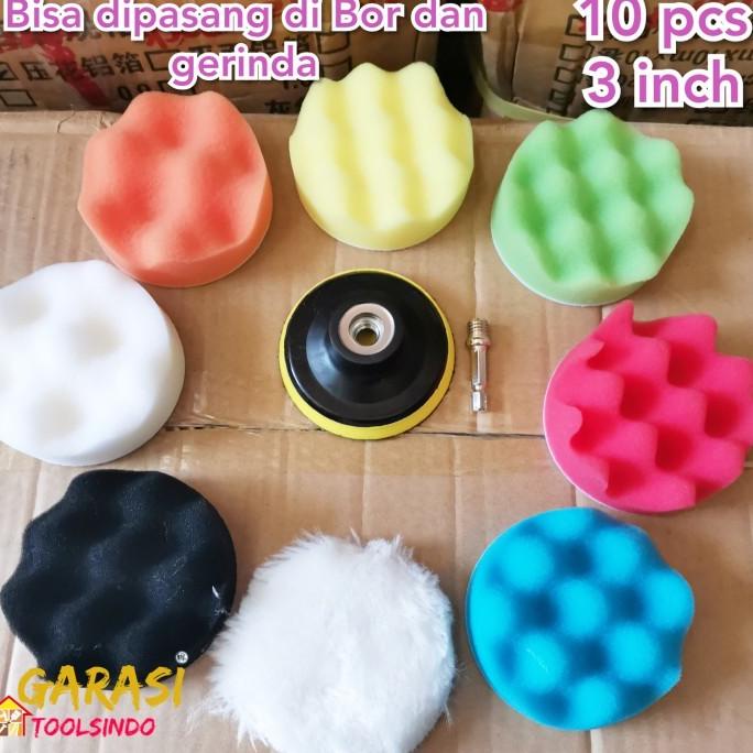 ------] Sale - Busa Poles 3 Inch 10 Pcs Sponge Spon Wol Poles Mobil Motor Pad