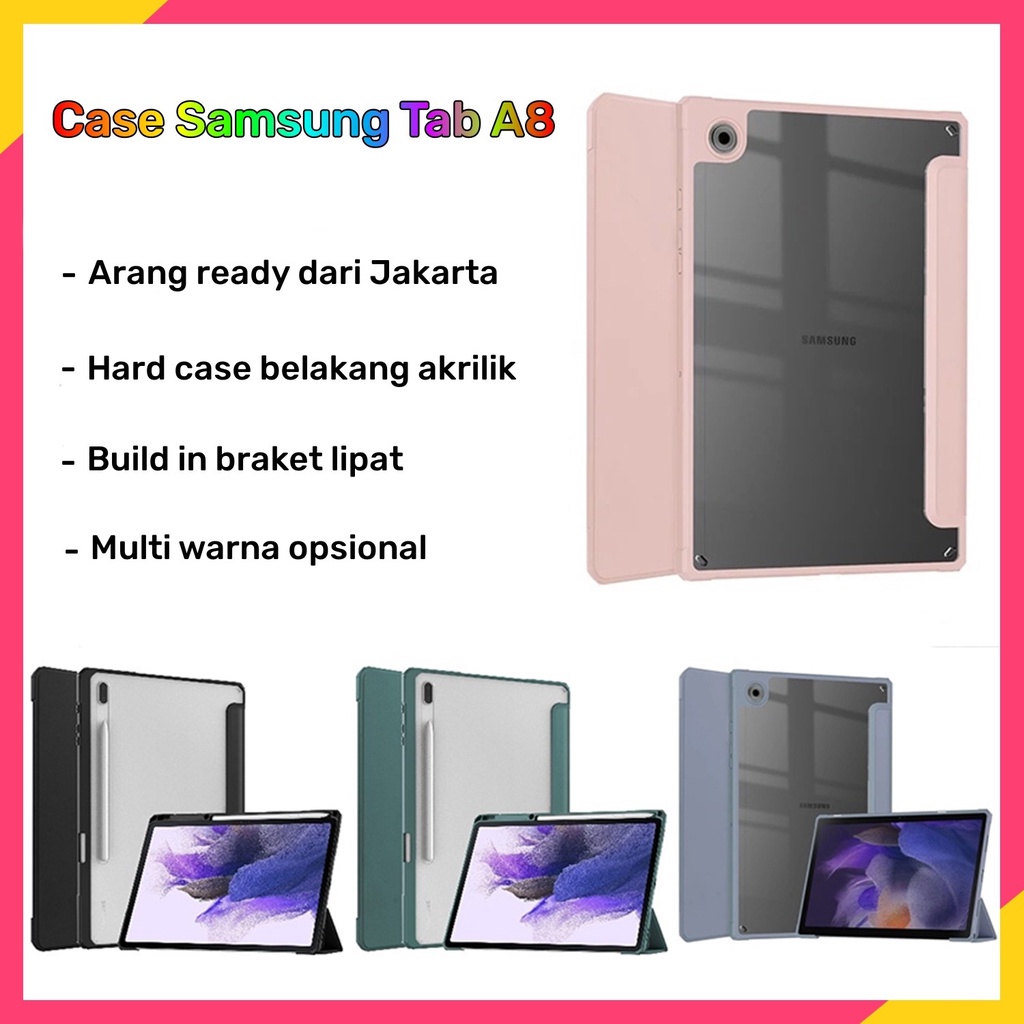 【Ready Stock In Jarkata】case tab a8 case samsung tab a8 with pen slot case galaxy tab a8 casing tab 