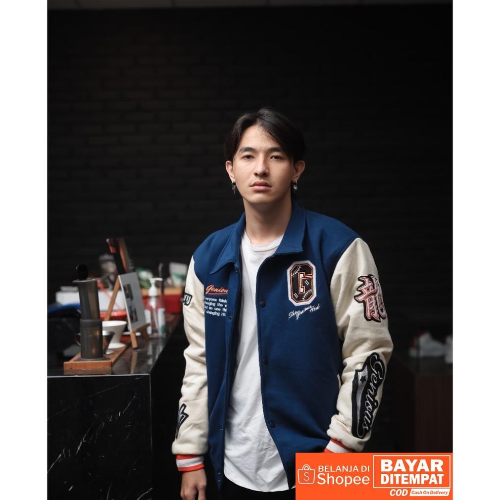 Ready stok Varsity Jacket - Jaket Baseball Varsity Original Salvio Hexia - Jaket Varsity Cowok Cewek